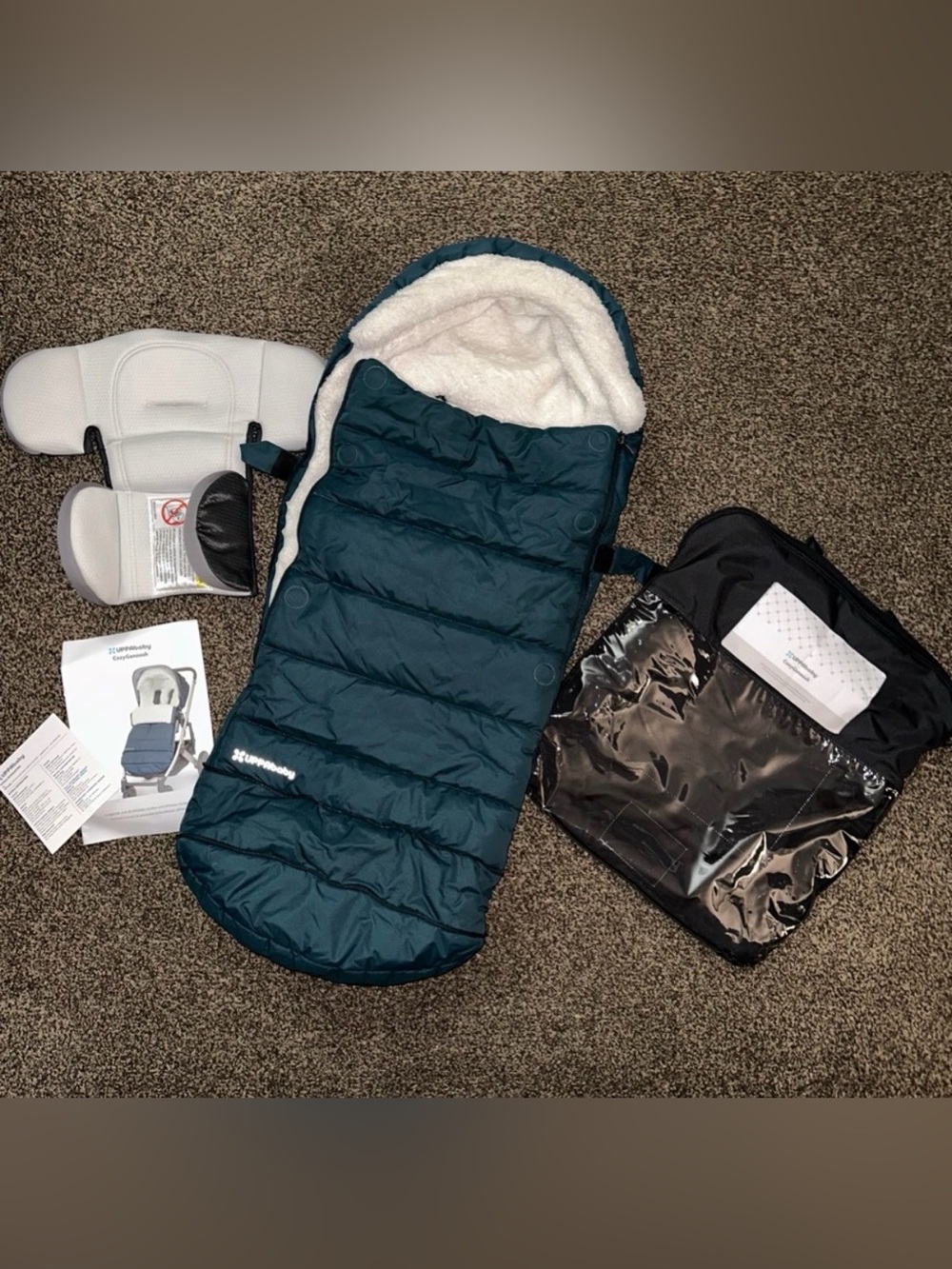 UPPAbaby CozyGanoosh Teal Stroller Footmuff Insulated Toddler Cold Weather Cover